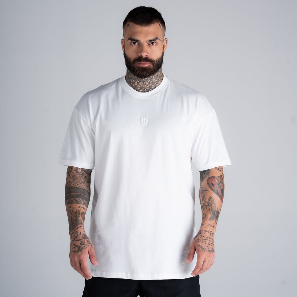 Camiseta Oversized Mith Nation Adornment Off White