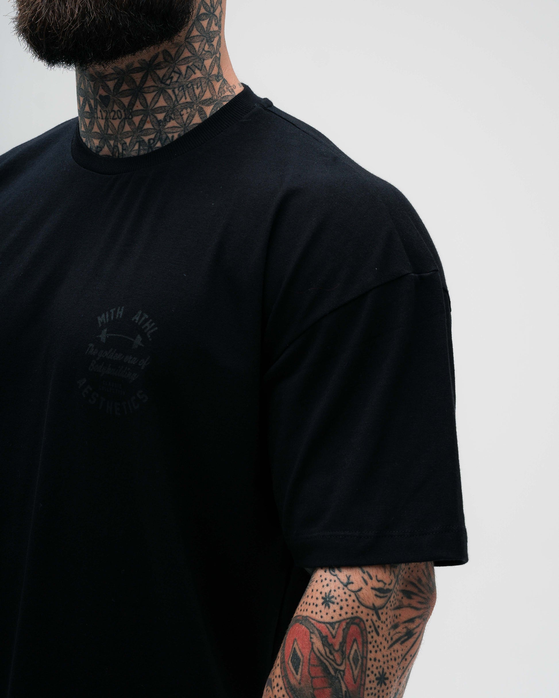 Camiseta Oversized de Treino Golden Era Preta Athl Aesthetics