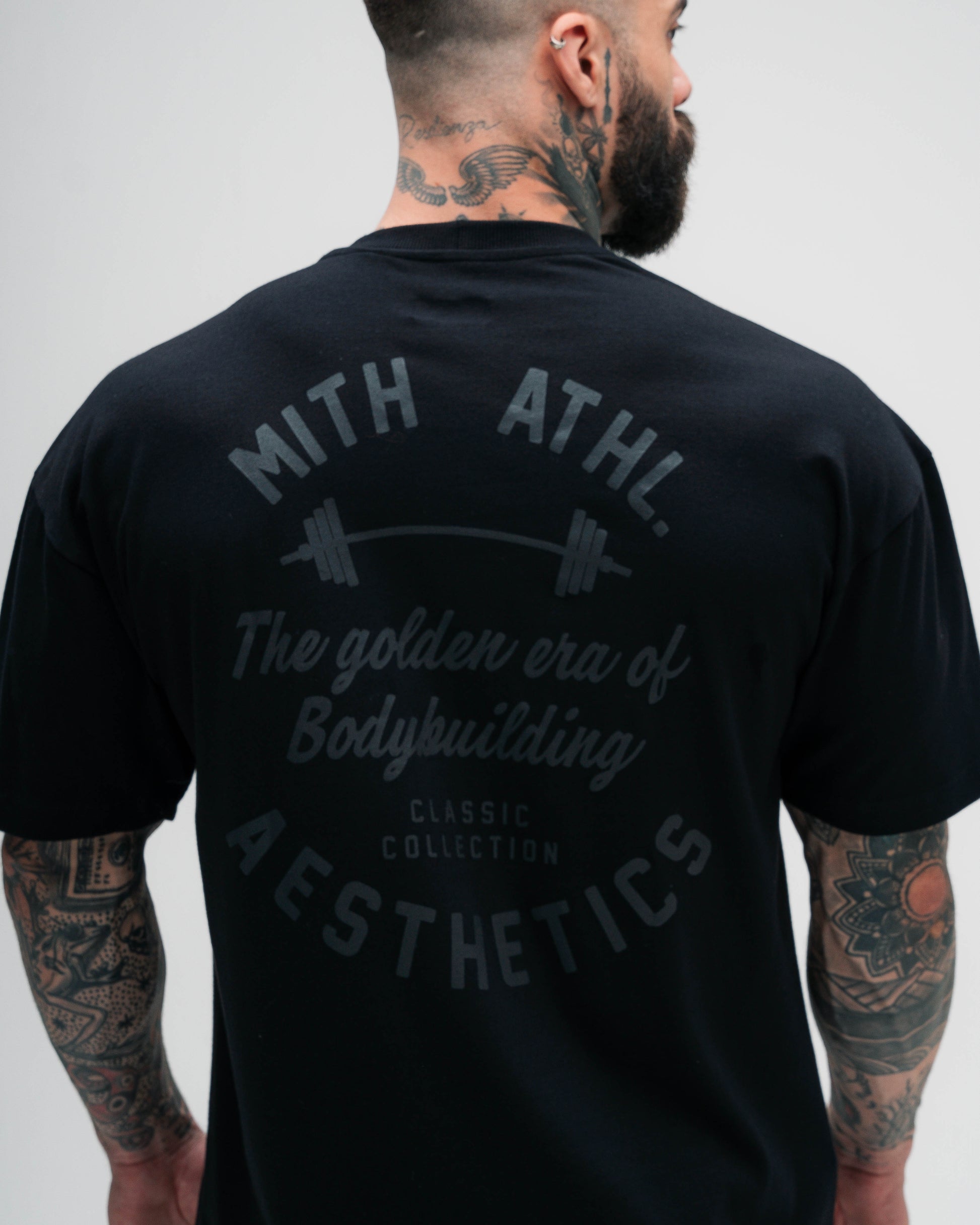 Camiseta Oversized de Treino Golden Era Preta Athl Aesthetics