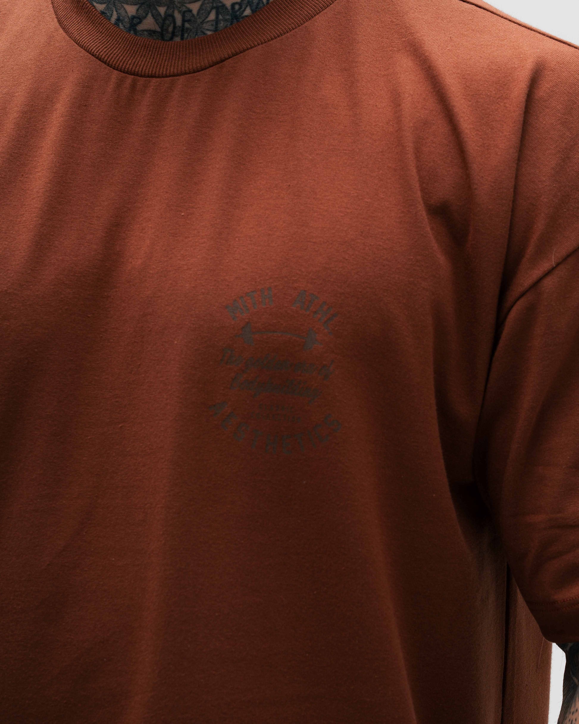 Camiseta Oversized de Treino Golden Era Marrom Athl Aesthetics