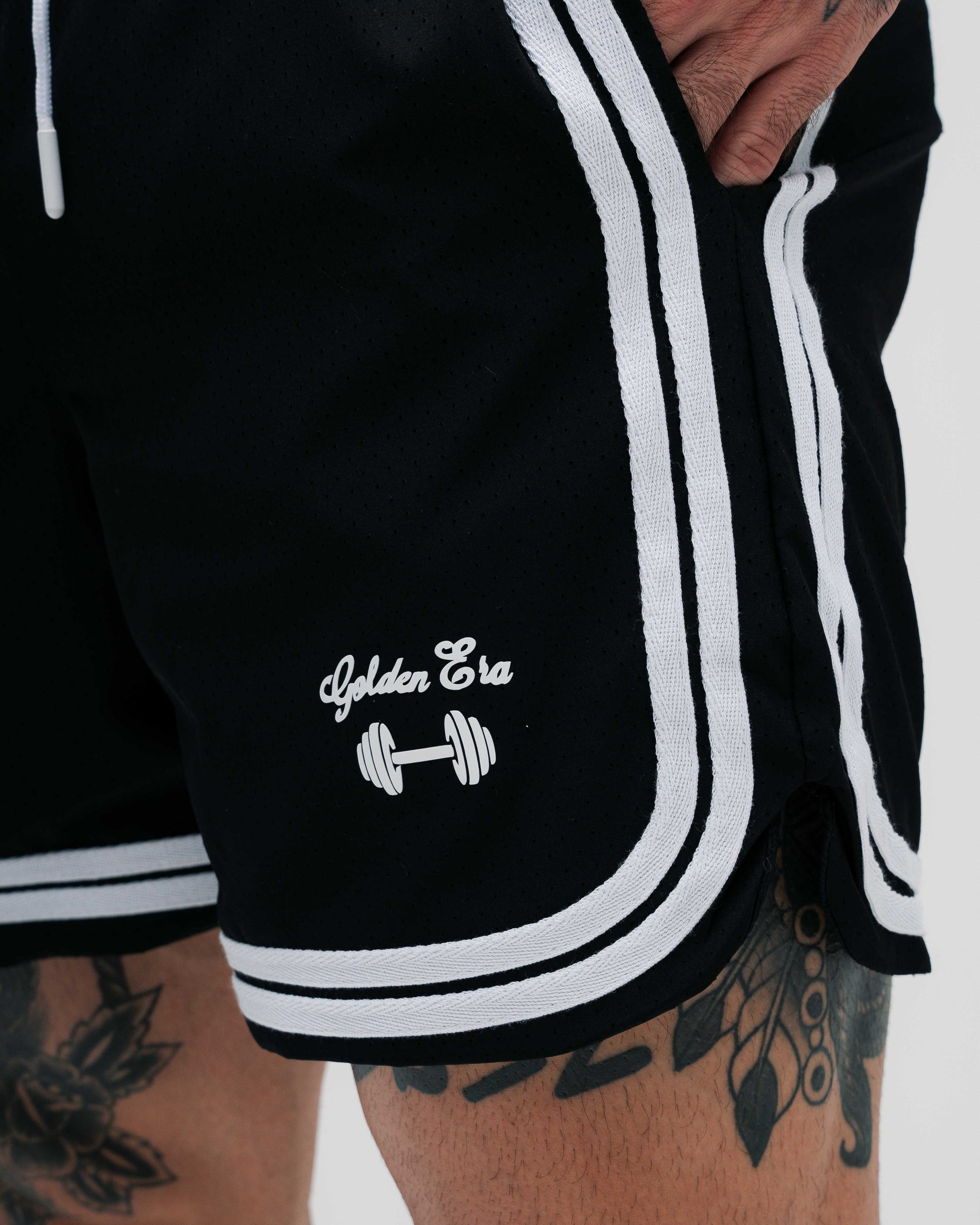 Shorts Curto de Tactel Preto Golden Era