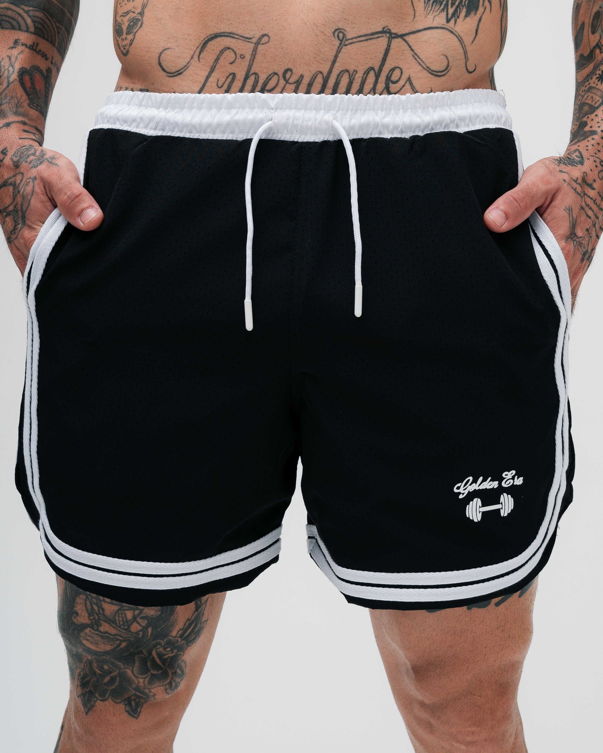 Shorts Curto de Tactel Preto Golden Era