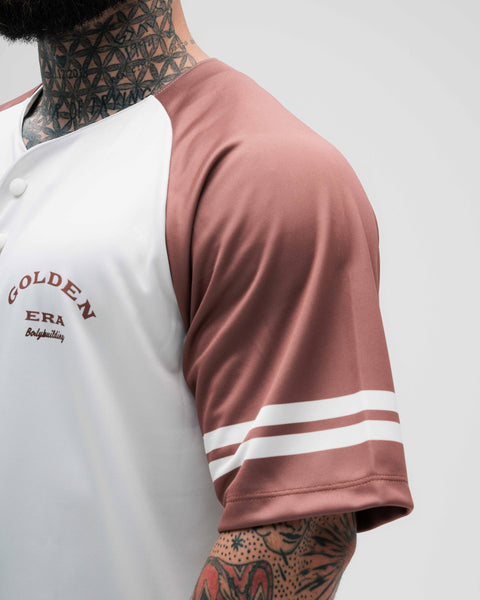 Camiseta Jersey Off White e Bordo Golden Era