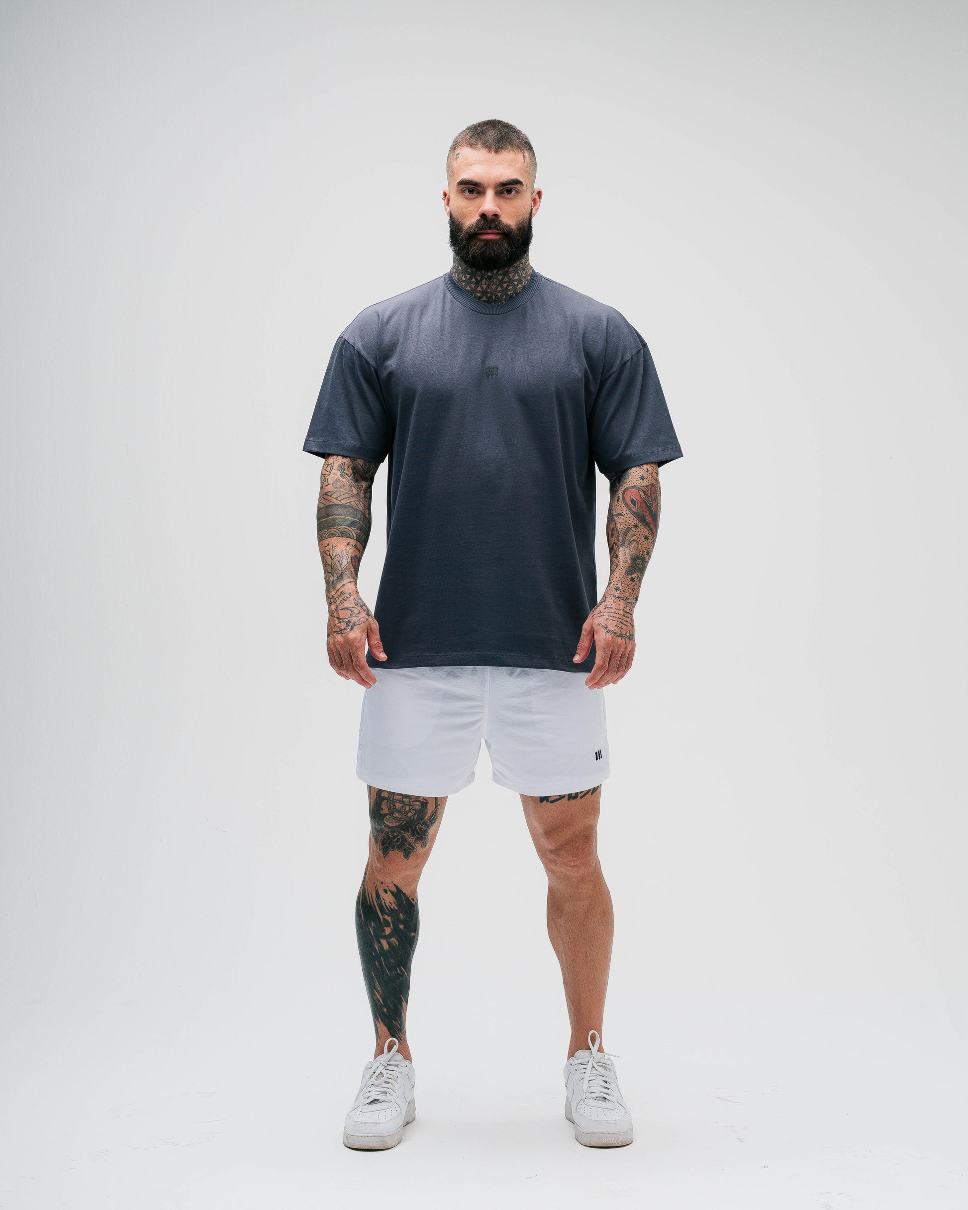 Camiseta Oversized Heavy Chumbo Mith Nation Logo