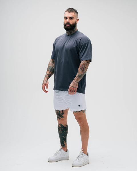 Camiseta Oversized Heavy Chumbo Mith Nation Logo