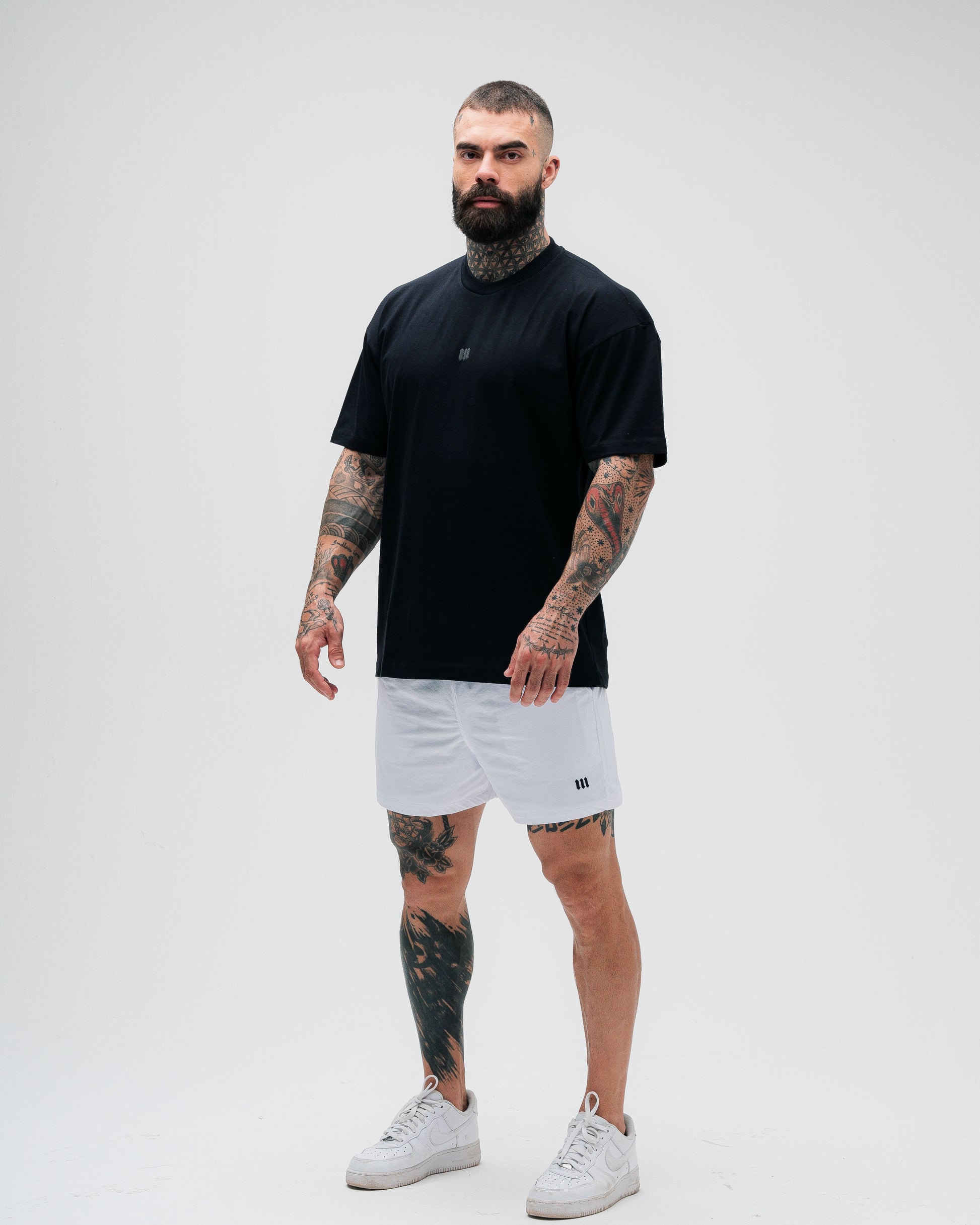 Camiseta Oversized Heavy Preto Mith Nation Logo