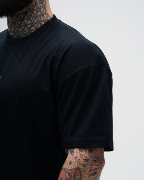 Camiseta Oversized Treino Preto Mith Nation Icon