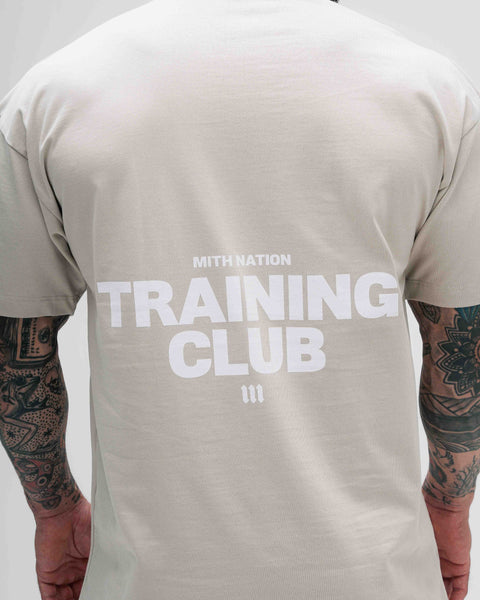 Camiseta Oversized Heavy Bege Mith Nation Training Club