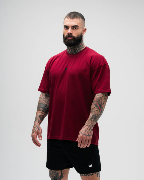 Camiseta Oversized Treino Bordo Mith Nation Icon
