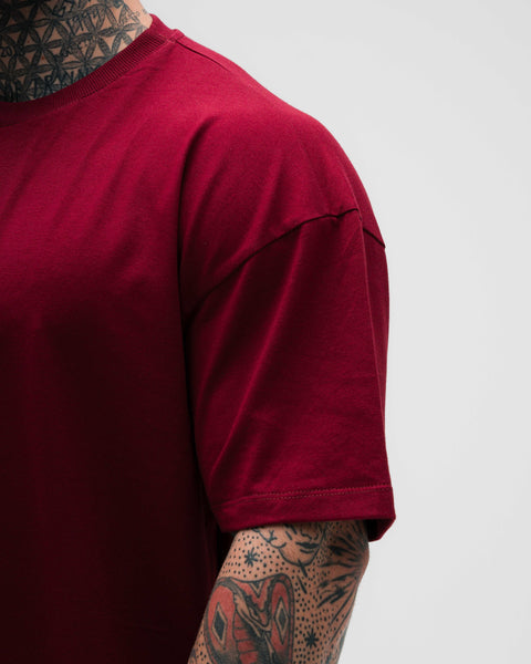 Camiseta Oversized Treino Bordo Mith Nation Icon