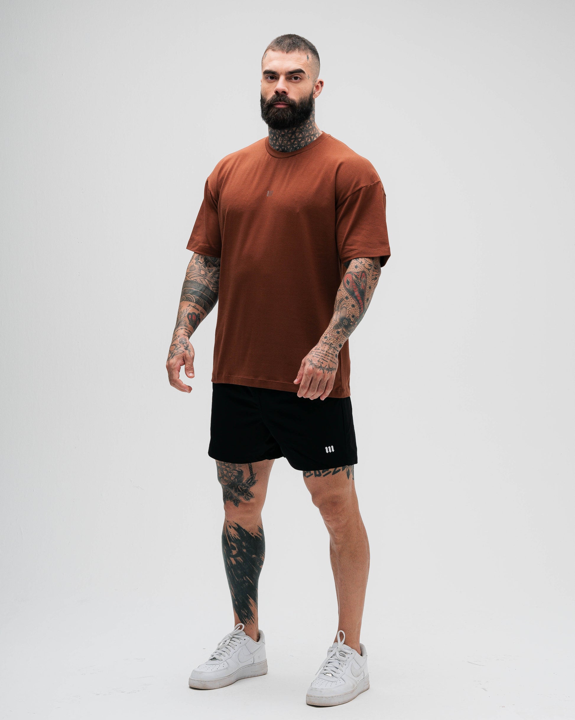 Camiseta Oversized Treino Marrom  Mith Nation Doodle