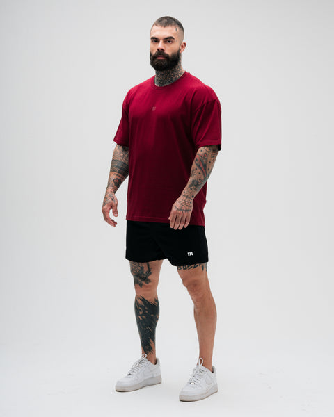 Camiseta Overdized Treino Bordô Mith Nation Doodle