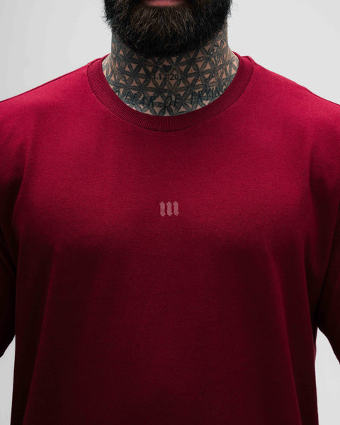 Camiseta Overdized Treino Bordô Mith Nation Doodle