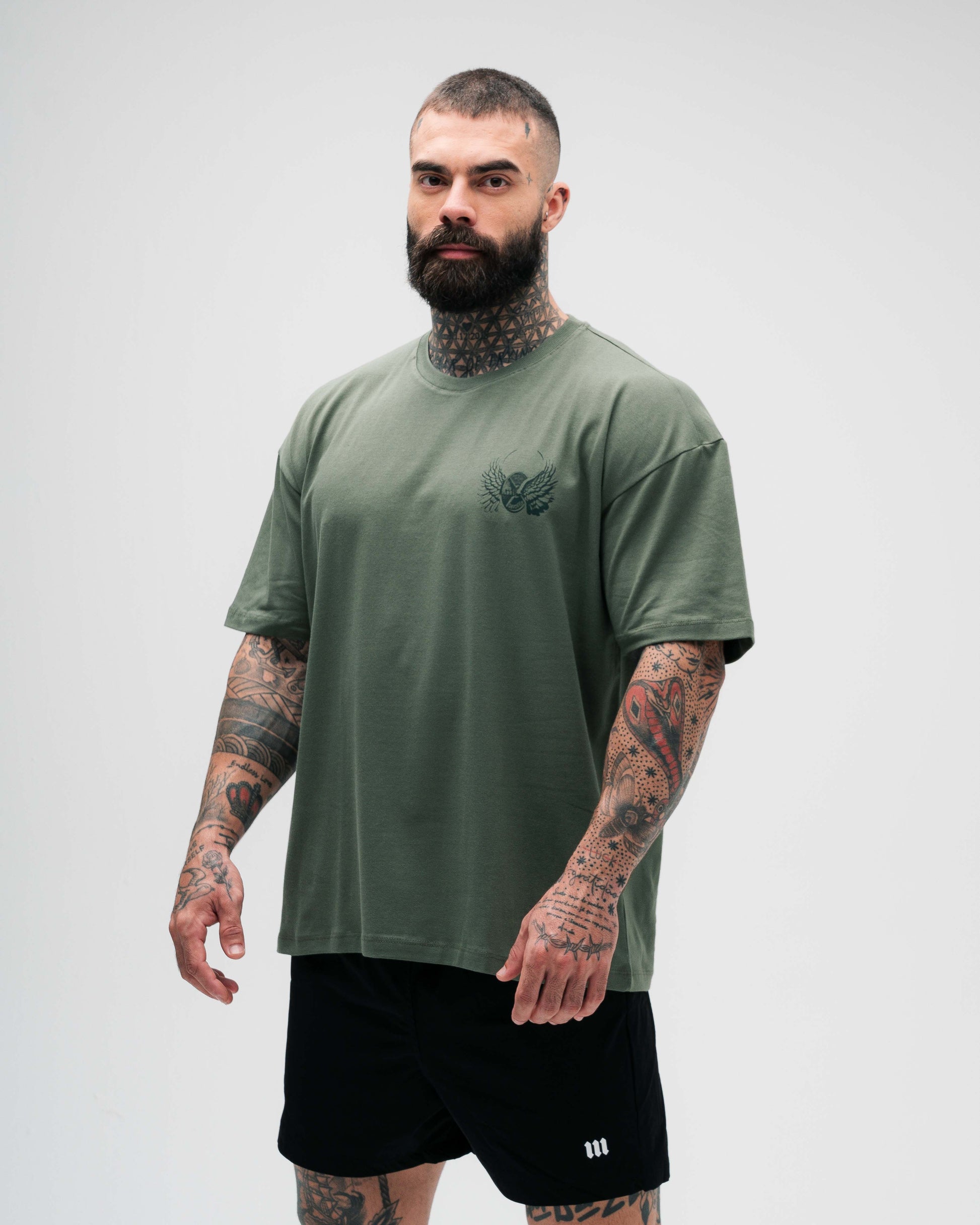 Camiseta Oversized Treino Verde Mith Nation Aesthetics Forever