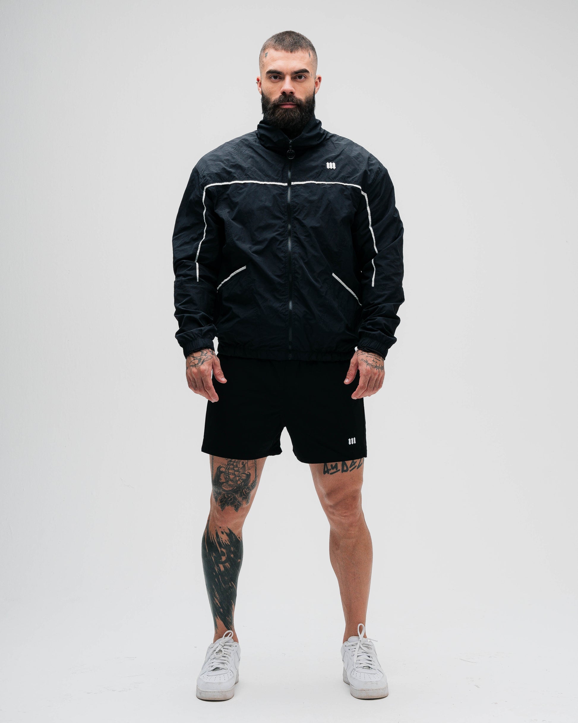 Jaqueta Corta Vento Tactel Preta Mith Nation