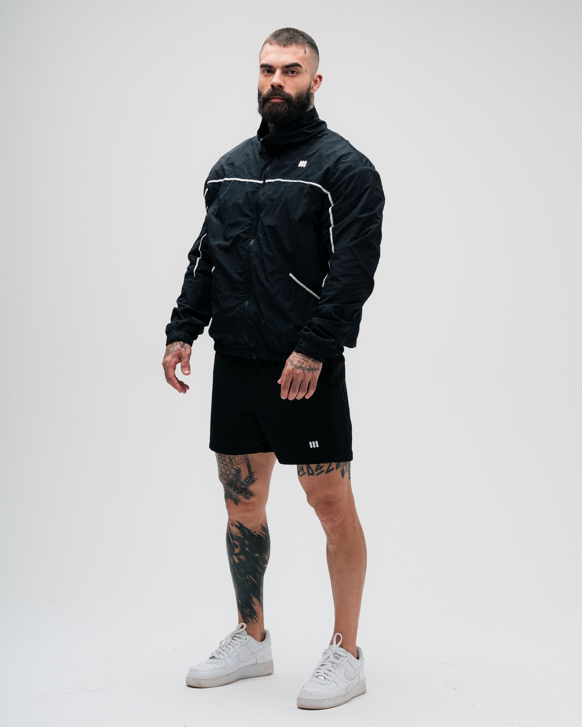 Jaqueta Corta Vento Tactel Preta Mith Nation