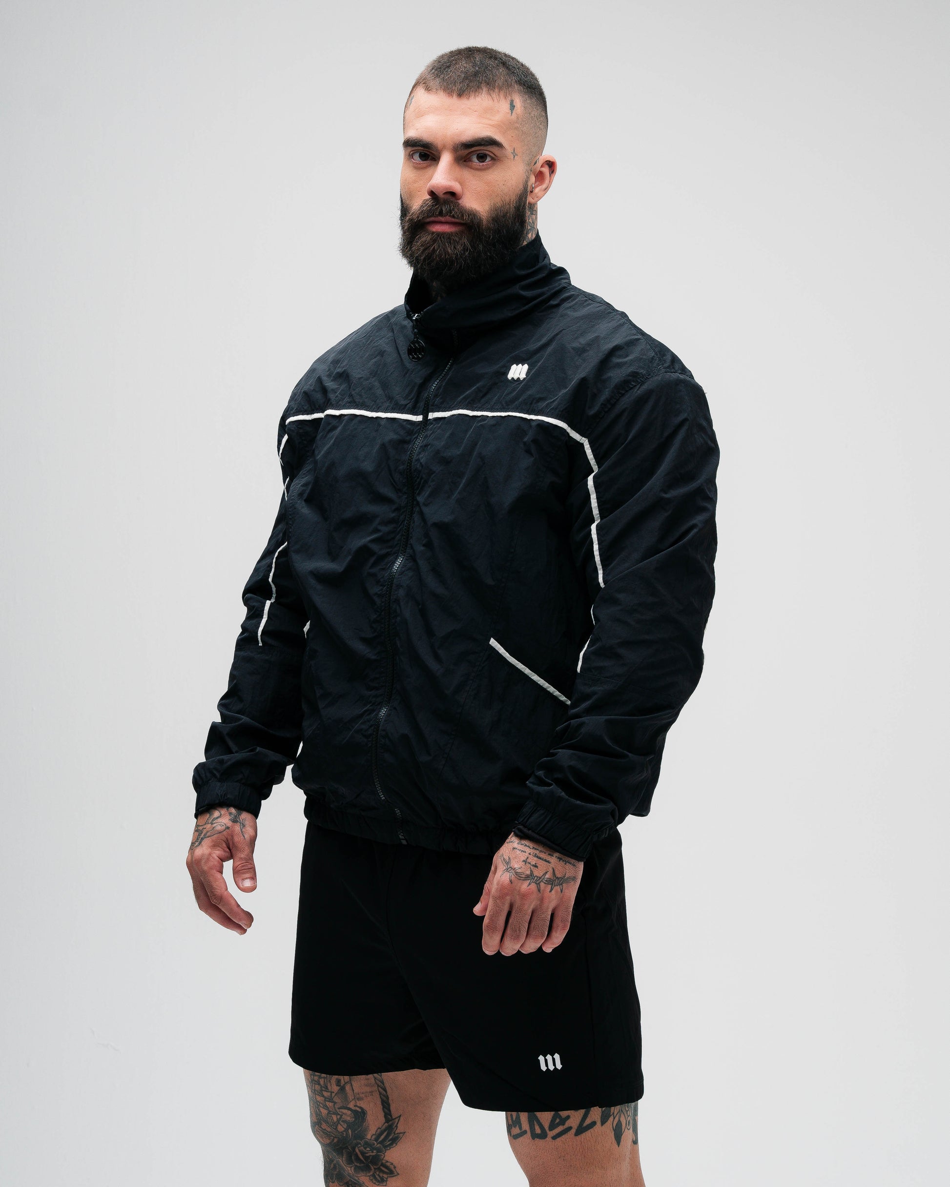 Jaqueta Corta Vento Tactel Preta Mith Nation