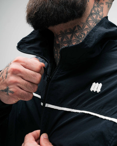 Jaqueta Corta Vento Tactel Preta Mith Nation
