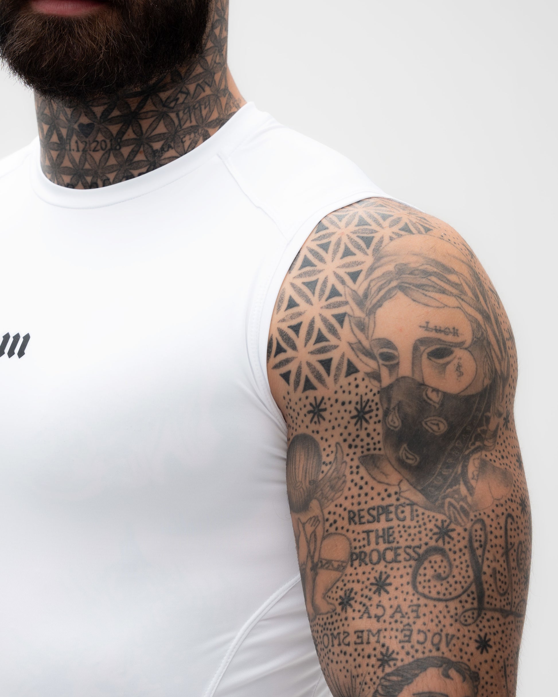 Regata Compressão Branco Mith Nation Icon