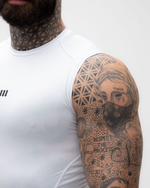 Regata <strong>Compressão</strong> Branco Mith Nation Icon