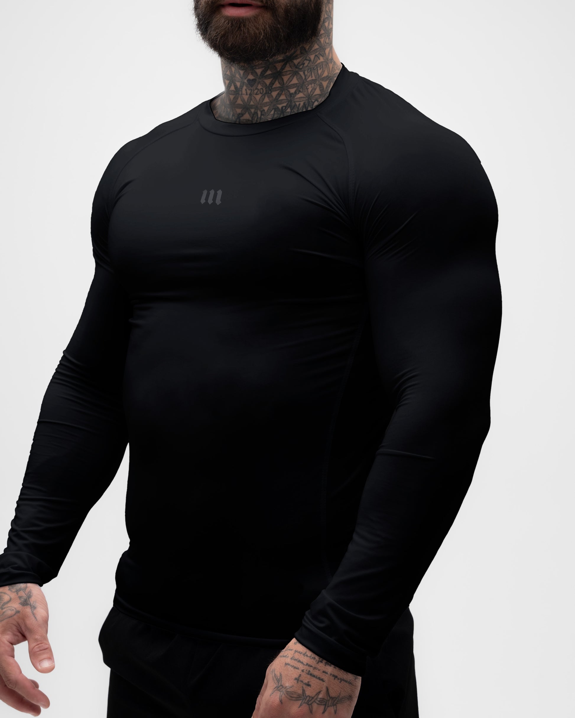 Camiseta Manga Longa Compressão Preta Mith Nation Icon