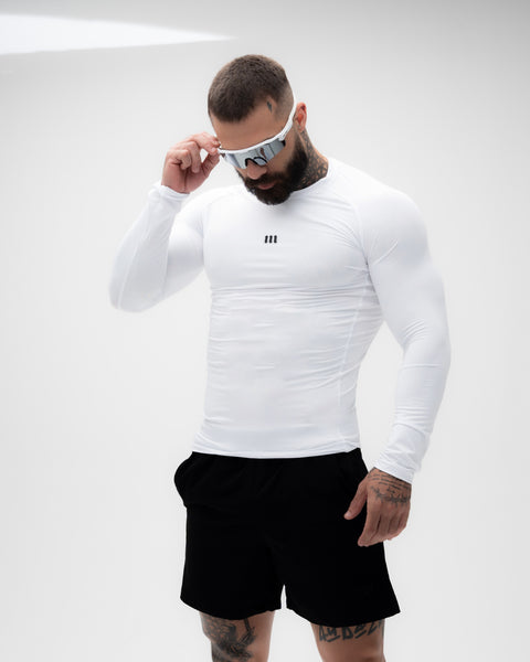 Camisa <strong>Manga Longa Compressão </strong> Branca Mith Nation Icon
