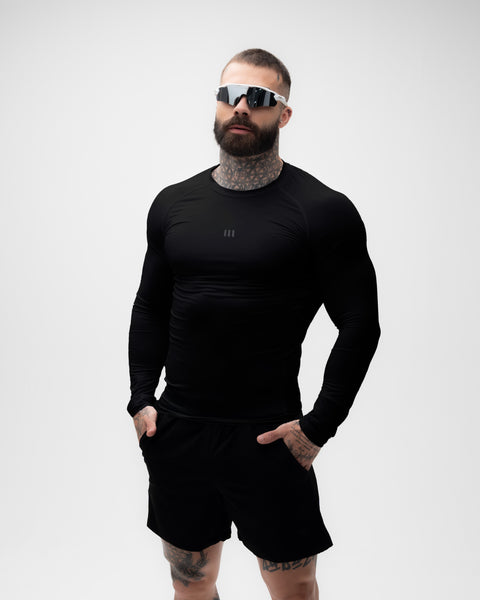 Camiseta Manga Longa Compressão Preta Mith Nation Icon