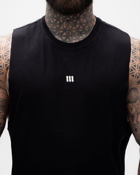 Regata Cut Off Treino Preto Mith Nation Doodle Grid