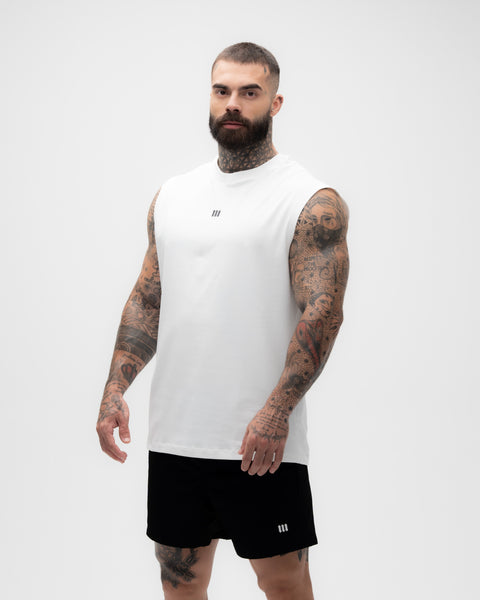 Regata <strong>Drop Shoulder Treino</strong> Off White Mith Nation  Doodle Grid