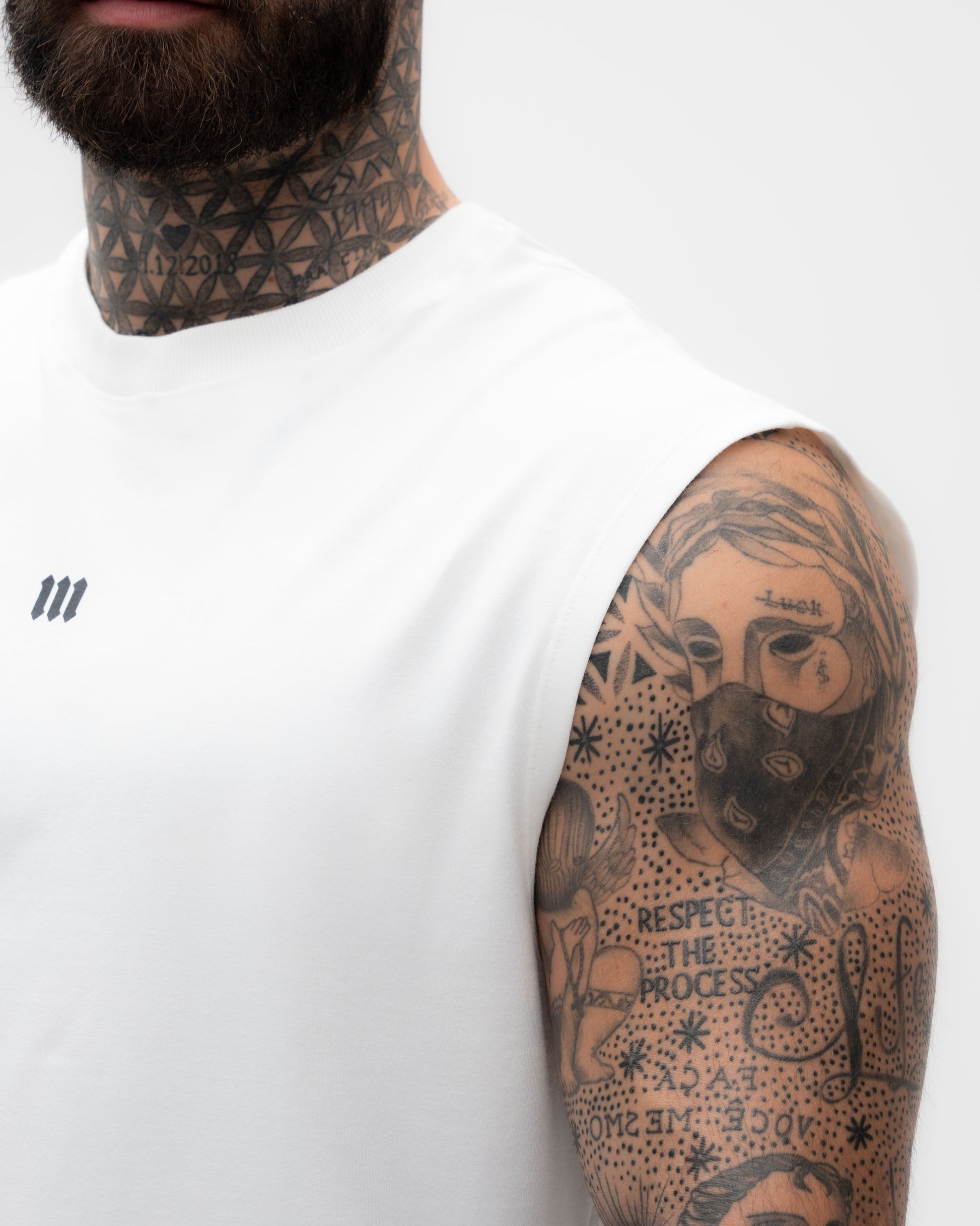 Regata Drop Shoulder Treino Off White Mith Nation Doodle Grid