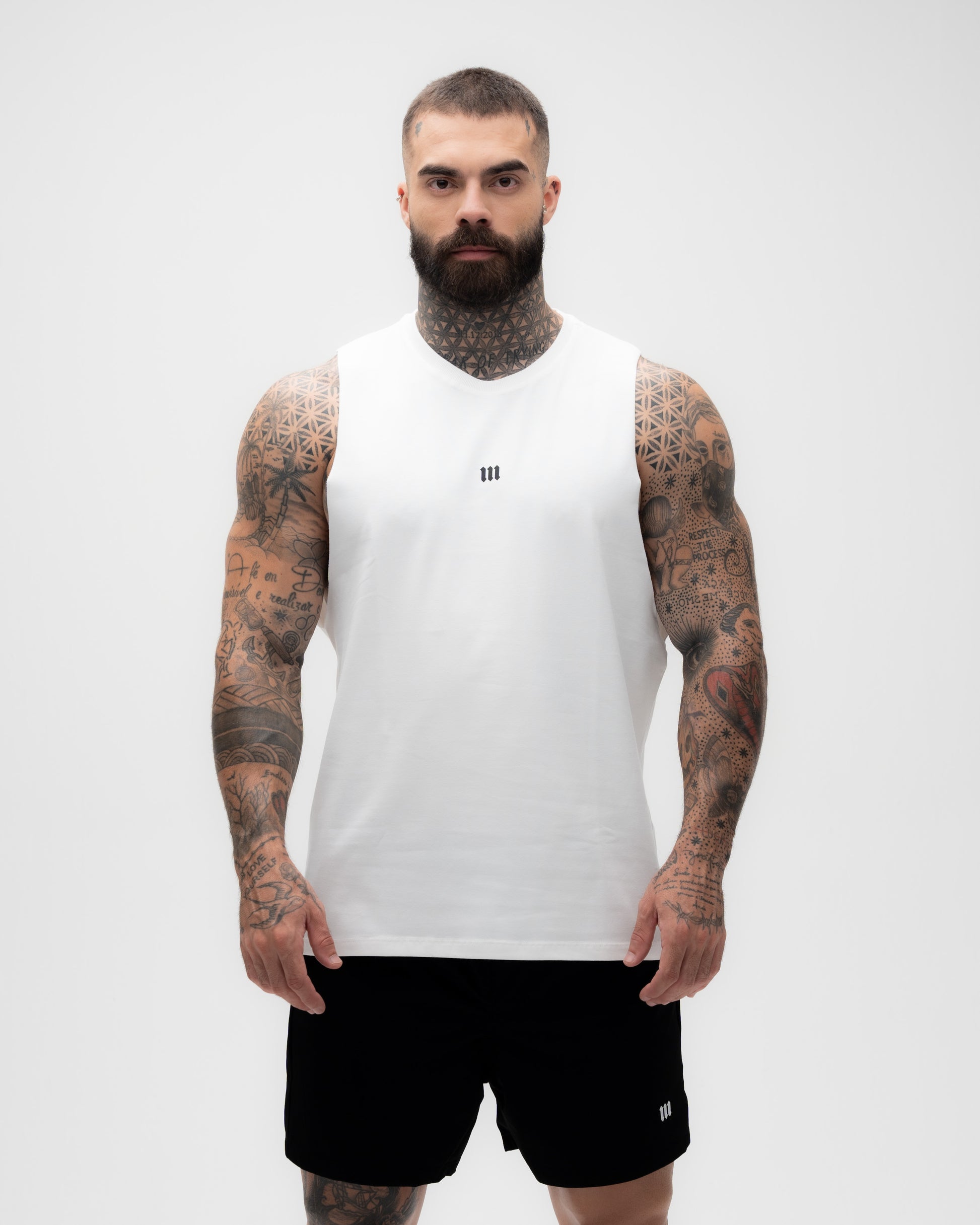 Regata Cut Off Treino Off White Mith Nation Doodle Grid