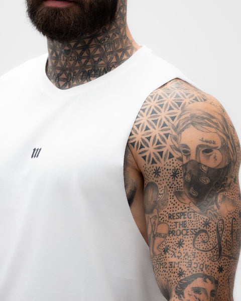 Regata Cut Off Treino Off White Mith Nation Doodle Grid