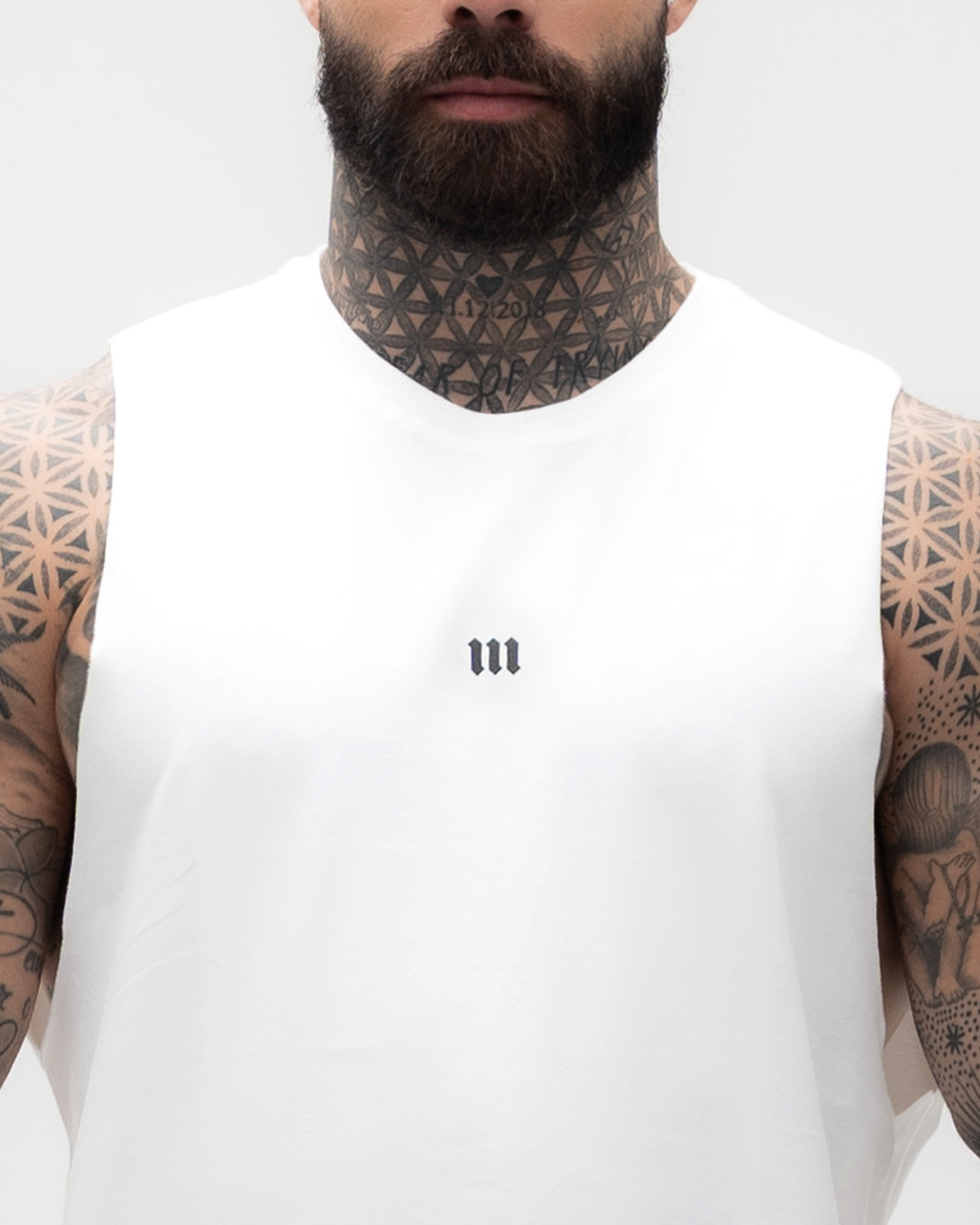 Regata Cut Off Treino Off White Mith Nation Doodle Grid