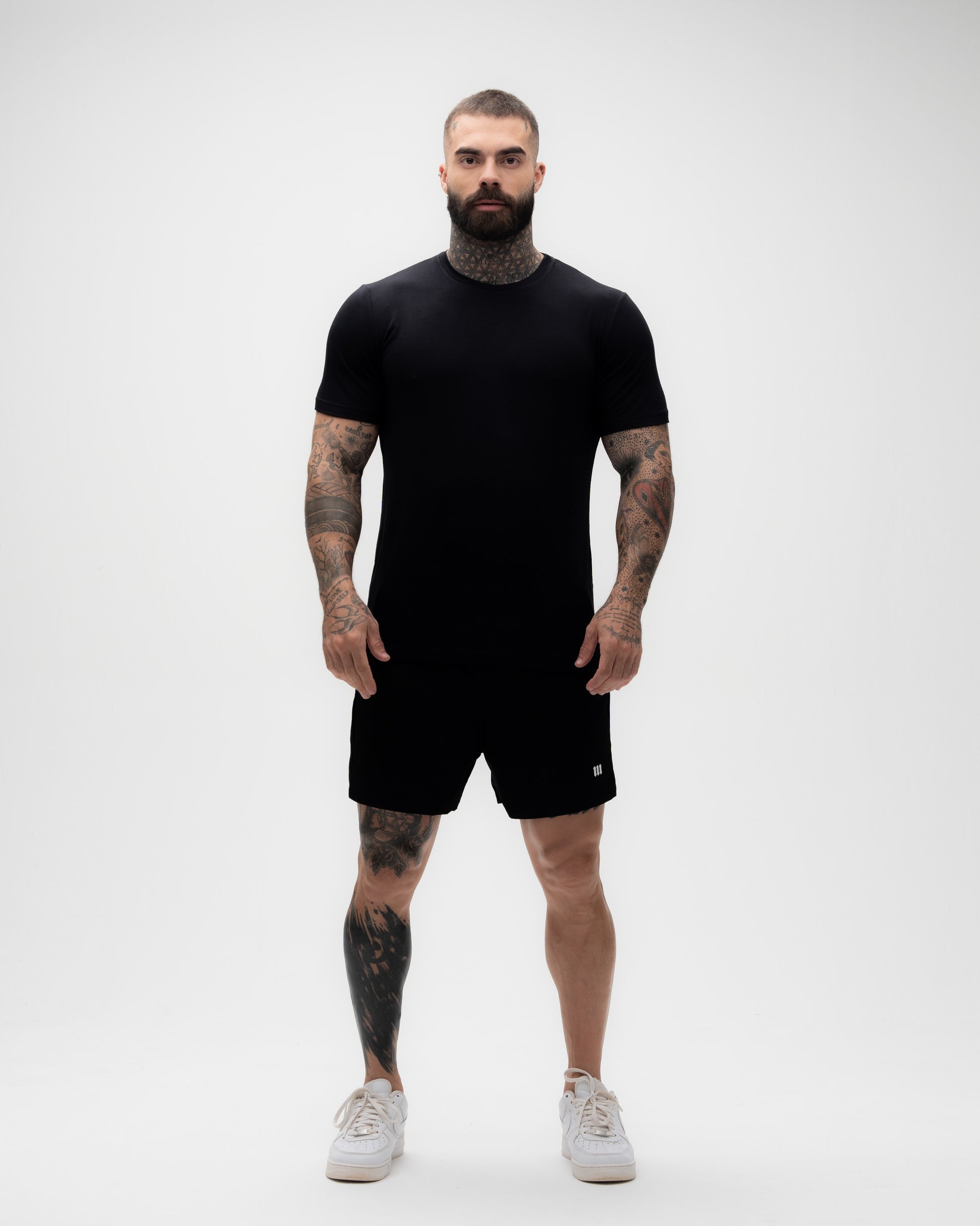 Camiseta Slim Fit Tech Modal Preto Mith Nation