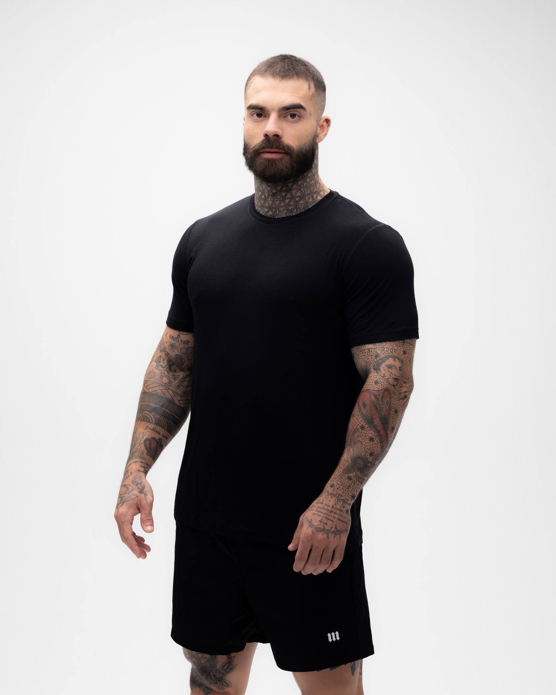 Camiseta Slim Fit Tech Modal Preto Mith Nation
