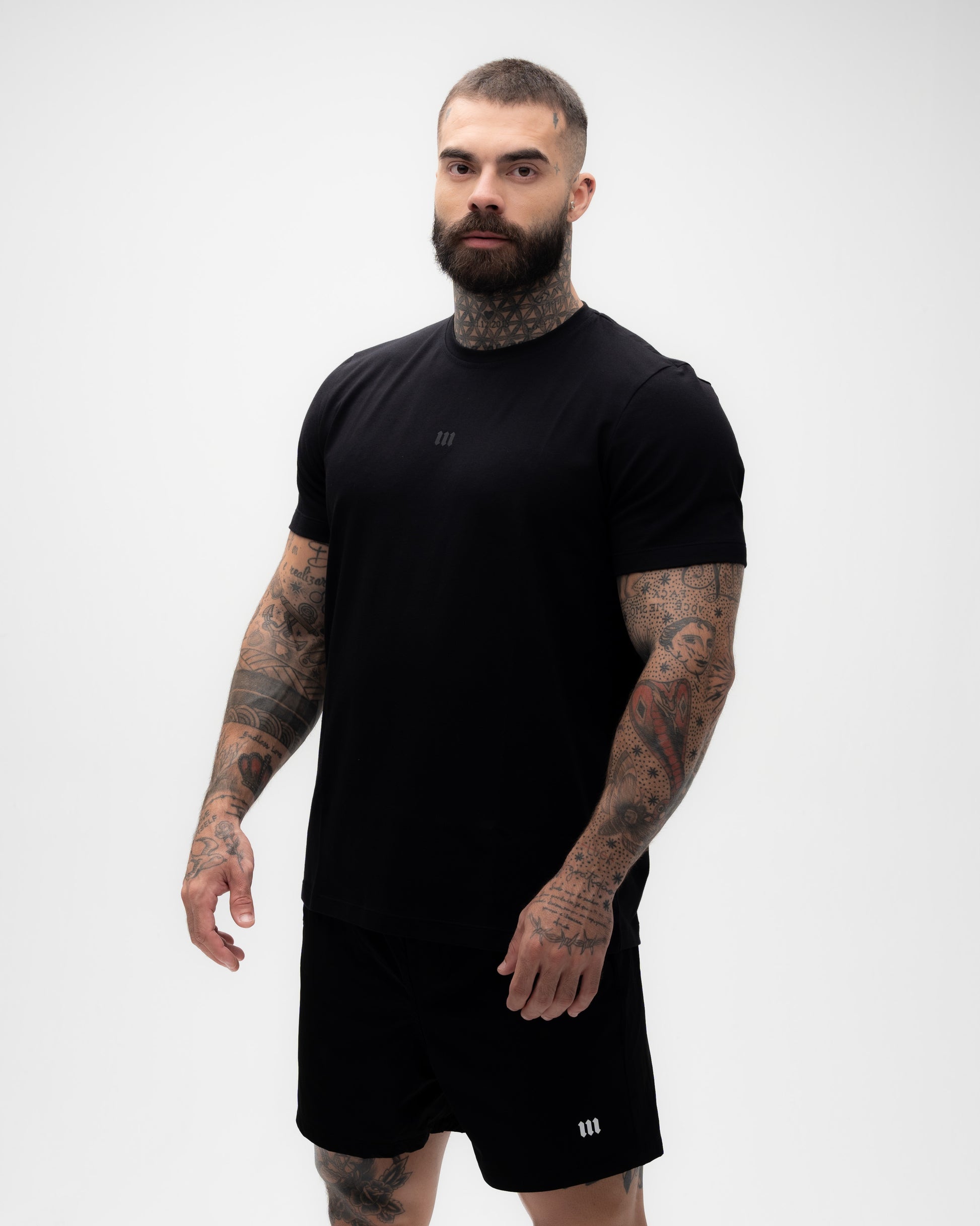 Camiseta Slim Fit Tech Modal Preto Mith Nation