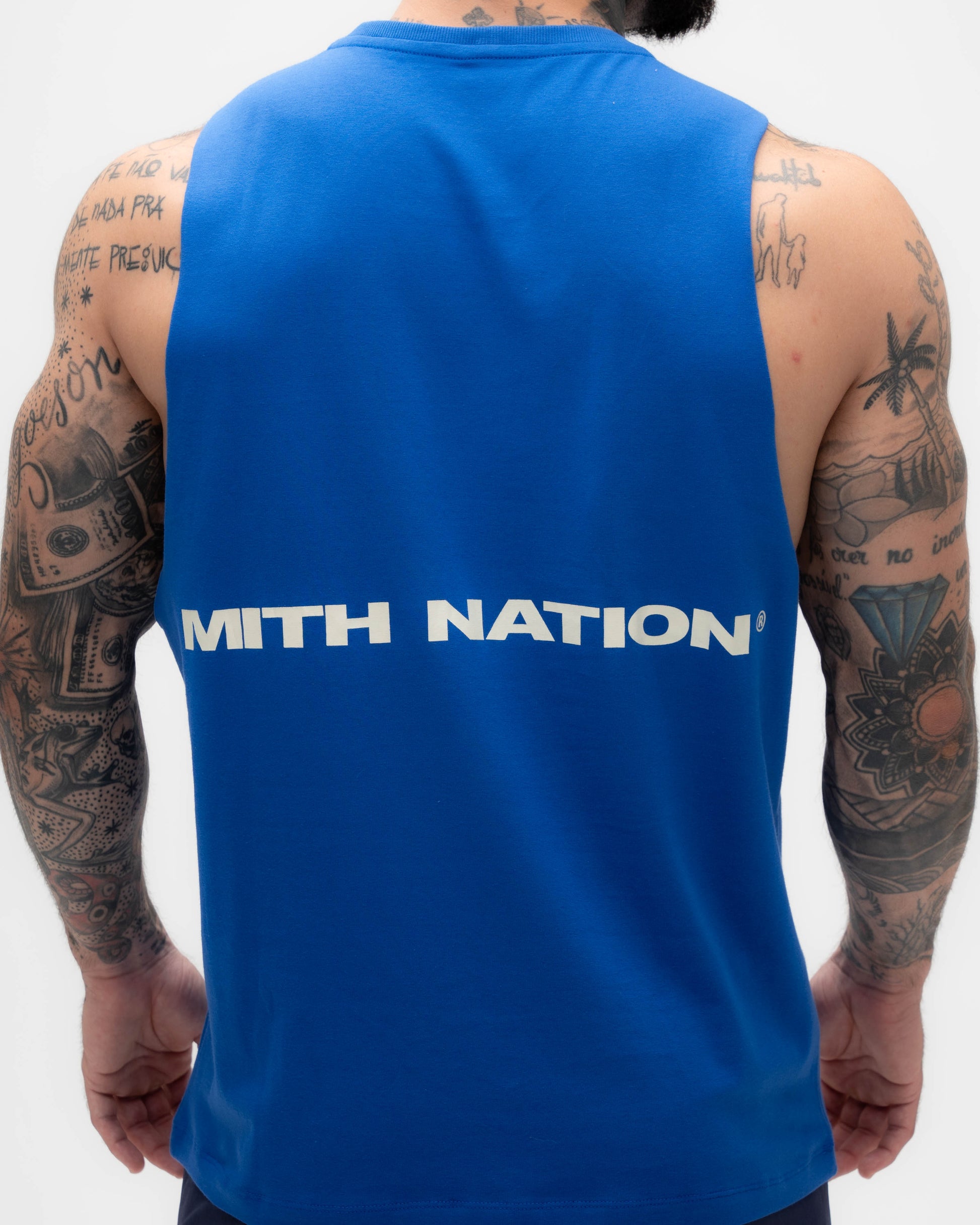 Regata Cut Off Treino Azul Mith Nation