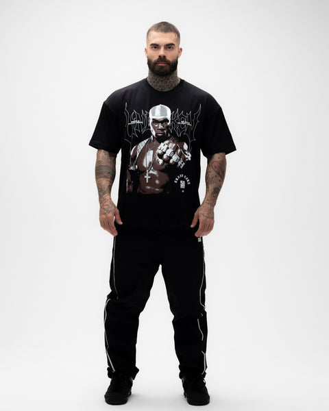 Camiseta Oversized Treino Preta Mith  50 Cent