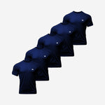 Kit 5 Camisetas Dry Fit Mith Marinho