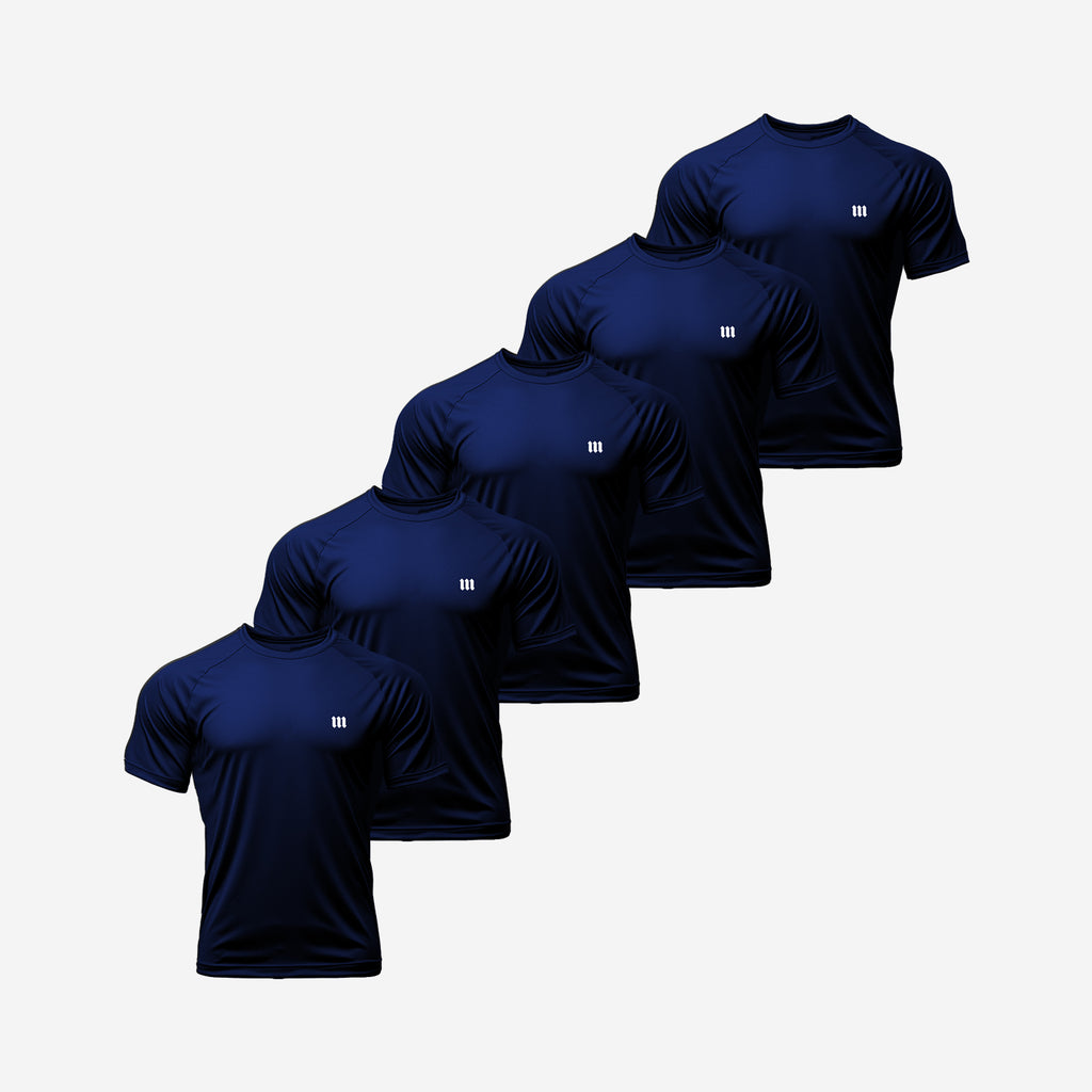 Kit 5 Camisetas Dry Fit Mith Marinho