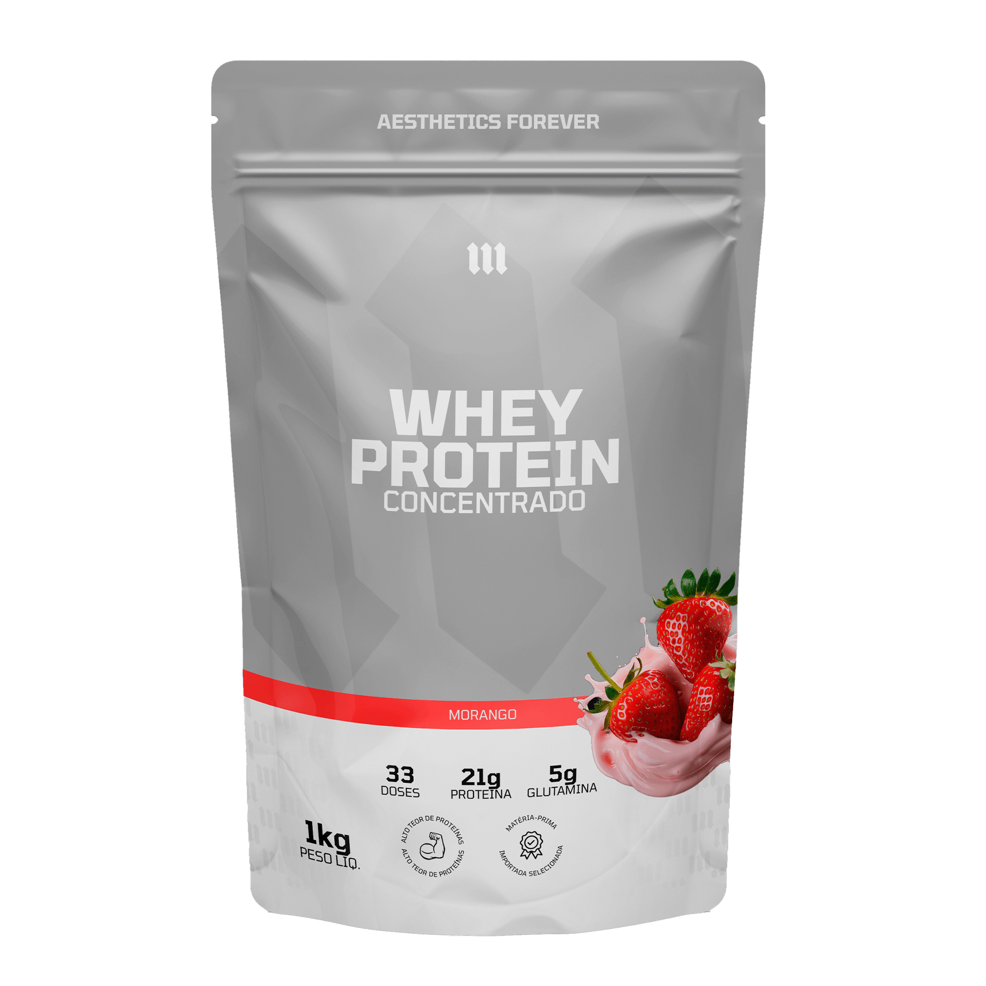 Whey Protein Concentrado 1kg - Morango Mith