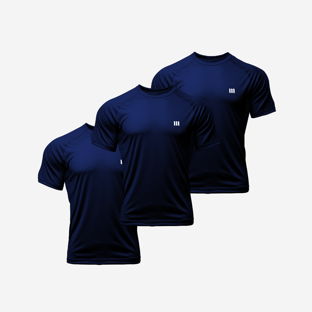 Kit 3 Camisetas Dry Fit Mith Marinho