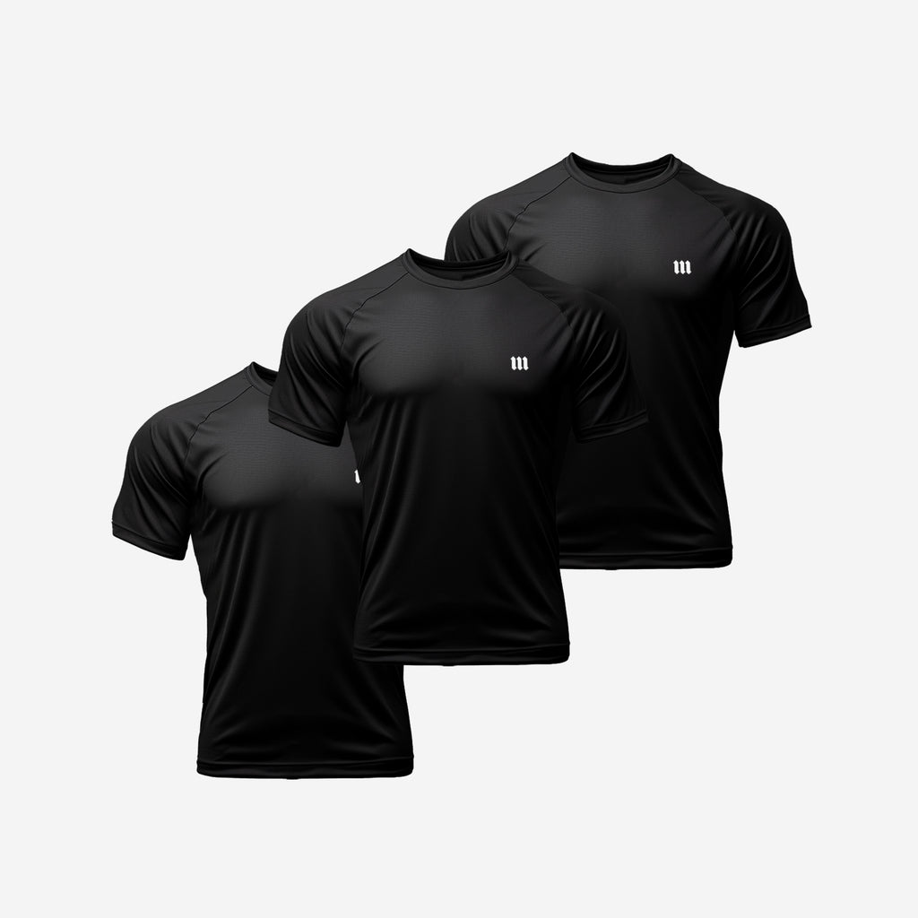 Kit 3 Camisetas Dry Fit Mith Preto