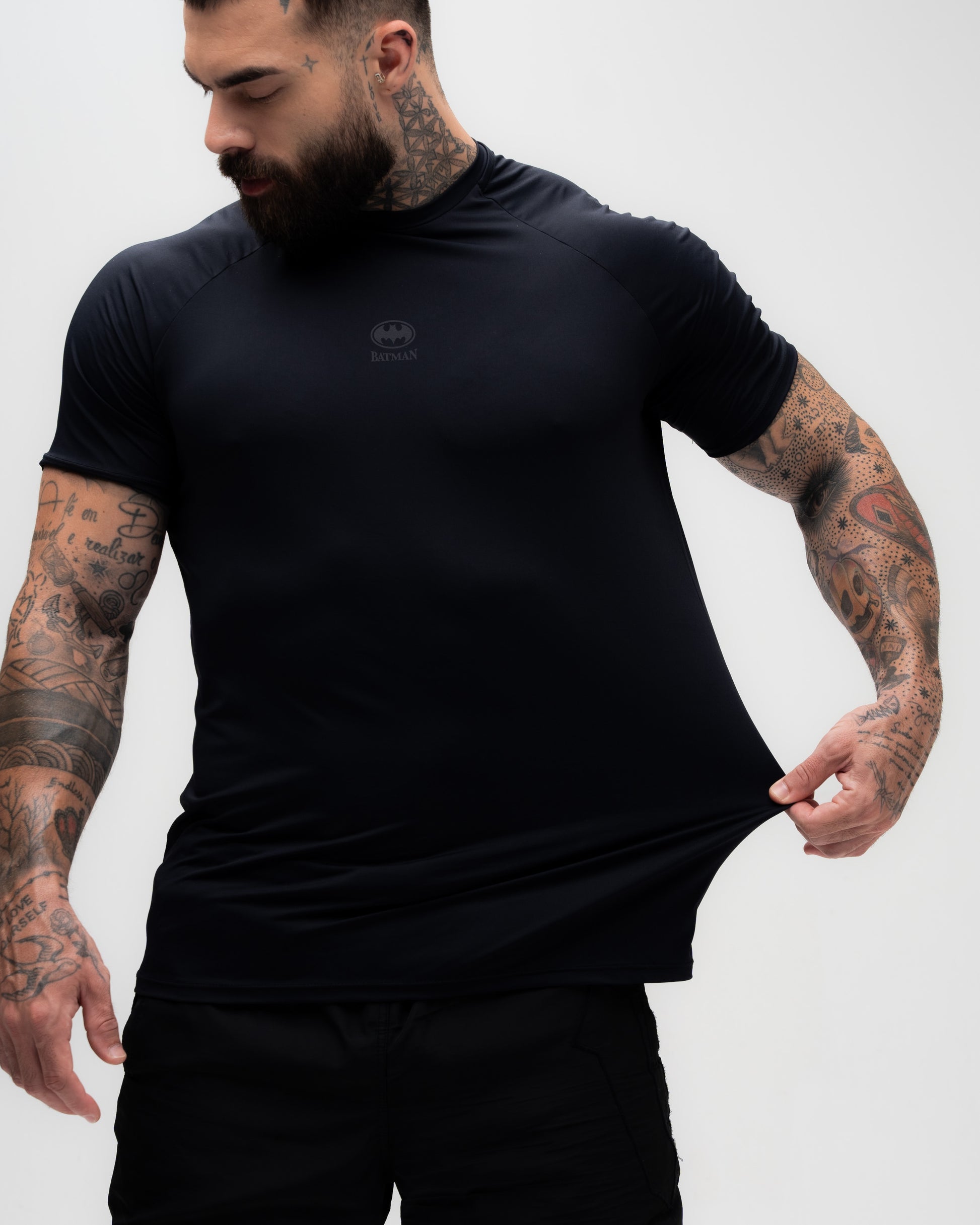 Camiseta <strong>Dry Compressão</strong> Mith X Batman Insignia Preto