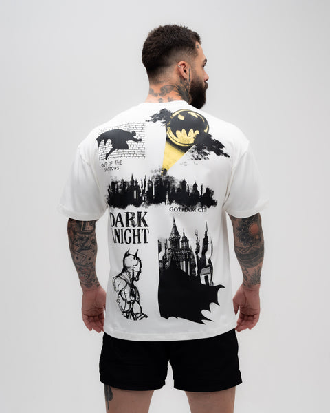 Camiseta Oversized Treino Mith X Batman Dark Knight Off White