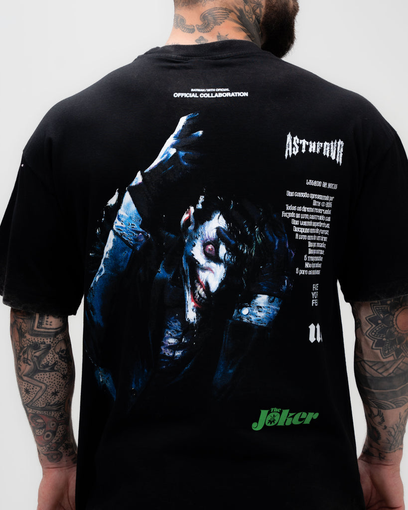 Camiseta <strong>Oversized Estonada Premium</strong> Mith X Joker Preto