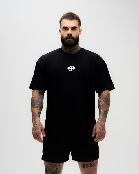 Camiseta Oversized Heavy Mith X Batman Iron Preto