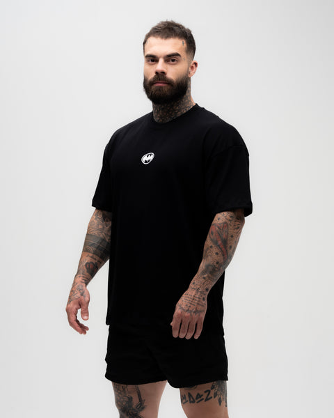 Camiseta<strong> Oversized Heavy</strong> Mith X Batman Iron Preto