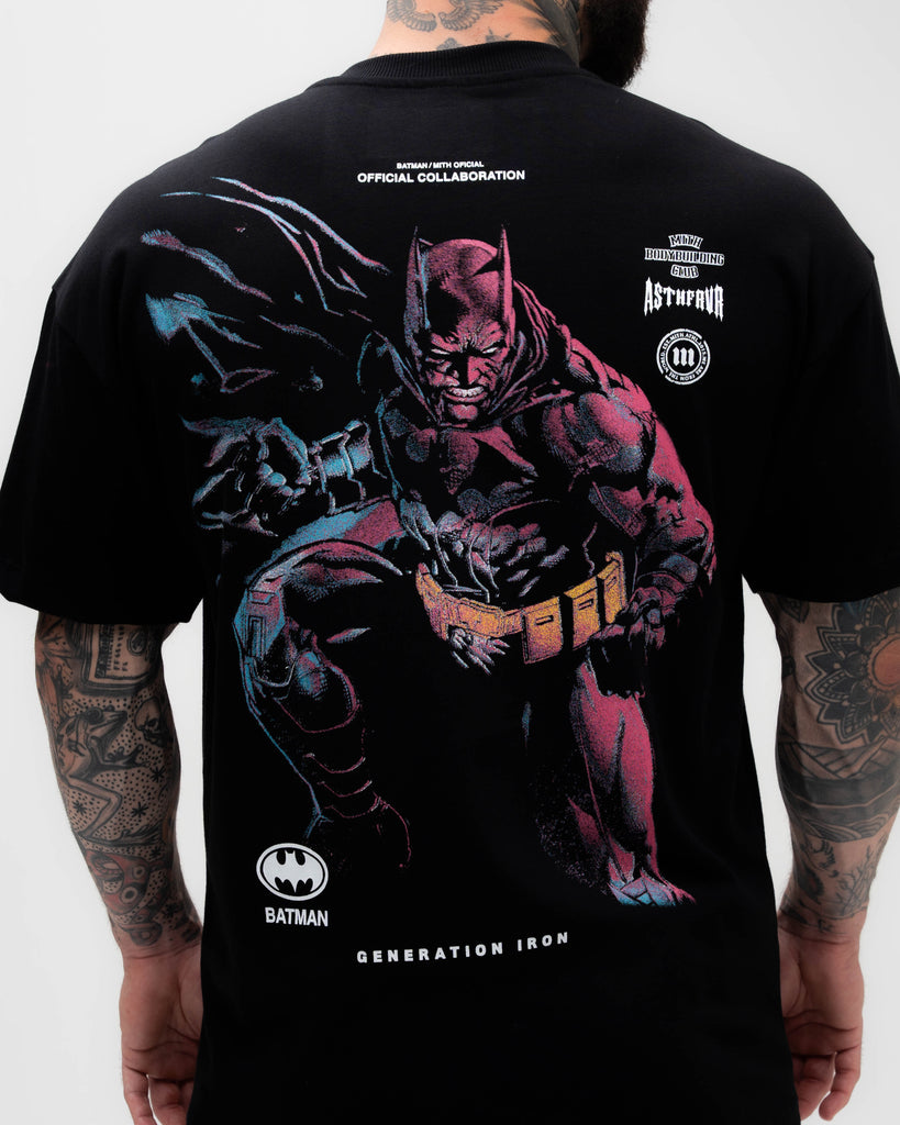 Camiseta<strong> Oversized Heavy</strong> Mith X Batman Iron Preto