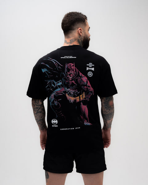 Camiseta Oversized Heavy Mith X Batman Iron Preto